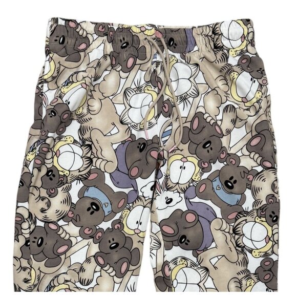 Nickelodeon Garfield Print Jogger Pants XL Elastic Drawstring Waist Mens Womens - Picture 2 of 6